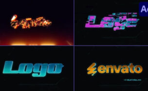 Videohive Cyberpunk Logo Reveal After Effects