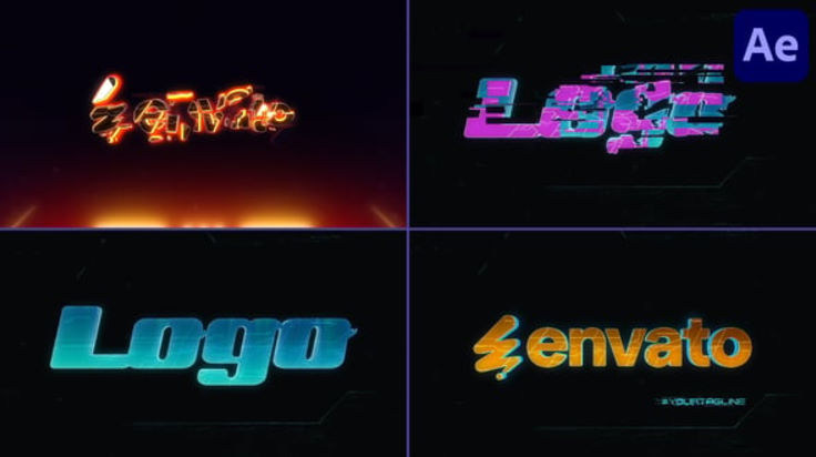 Videohive Cyberpunk Logo Reveal After Effects