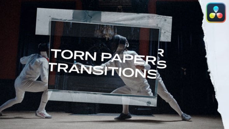 Videohive Torn Paper Transitions | DaVinci Resolve