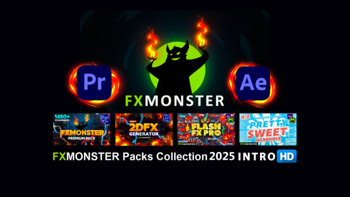 VideoHive FXMonster Packs Collection 2025 Updates cover preview