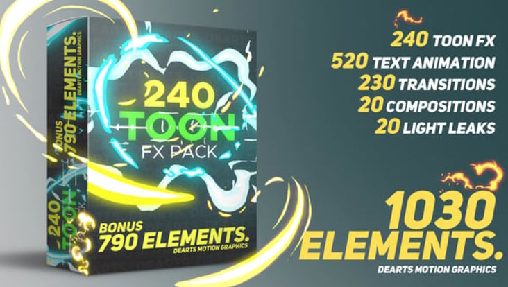 Videohive 1030 Toon FX And Elements Pack