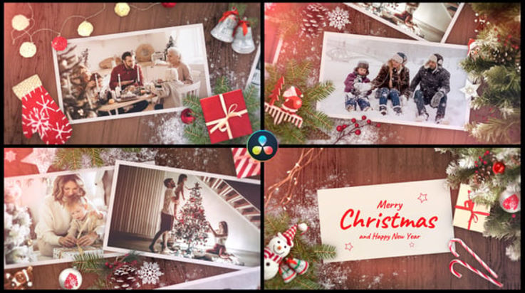 Videohive Christmas & New Year Slideshow Opener for DaVinci Resolve