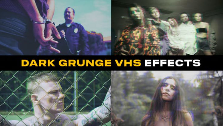 Videohive Dark Grunge VHS Effects