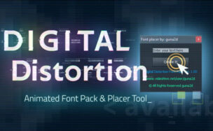 Videohive Digital Distortion Animated Font Pack with Tool