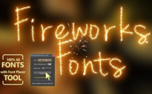 Videohive Fireworks Animated Font Pack with Tool