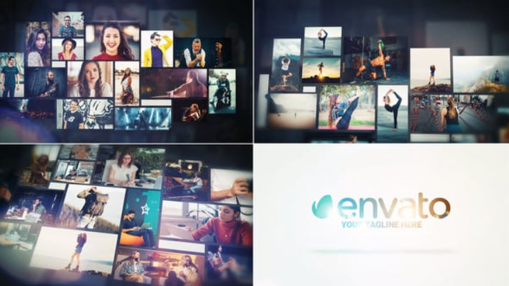 Videohive Mosaic Photo Logo Reveal // Photo Logo Reveal