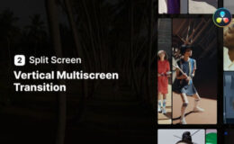 Videohive Vertical Multiscreen Transition - 2 Split Screen for DaVinci Resolve