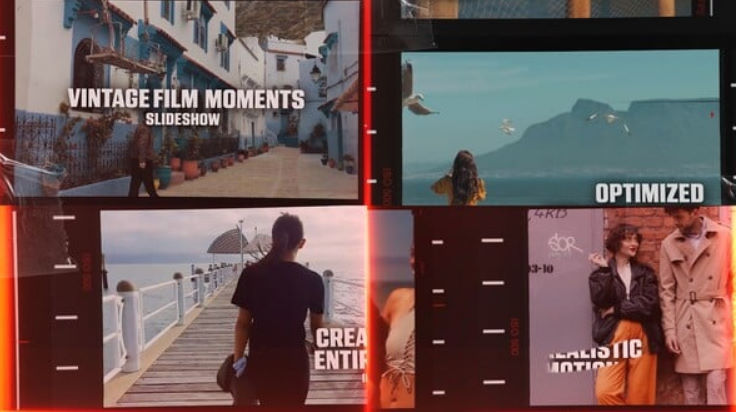 Videohive Vintage Moments Film Slideshow: Classic Vintage Aesthetic for Premiere Pro