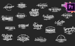 Videohive Vintage Typography Pack 26 Animated Badges | Mogrt