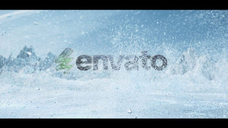 Videohive Winter Frost Snowflakes Blizzard Opener