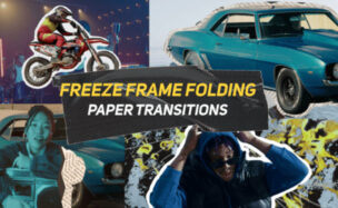 Videohive Freeze Frame Folding Paper Transitions || MOGRT