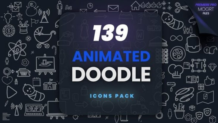 Videohive 139 Animated Doodle | MOGRT Pack