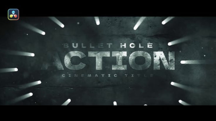 Videohive Bullet Hole Title For DaVinci Resolve