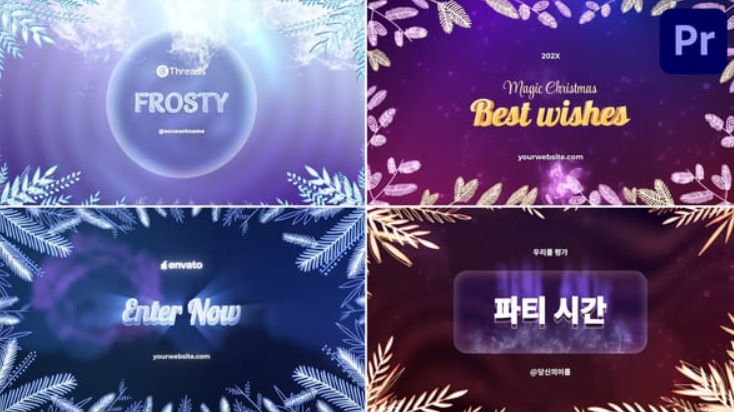 Videohive Christmas Frames Typography for Premiere Pro