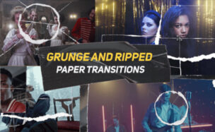 Videohive Grunge And Ripped Paper Transitions