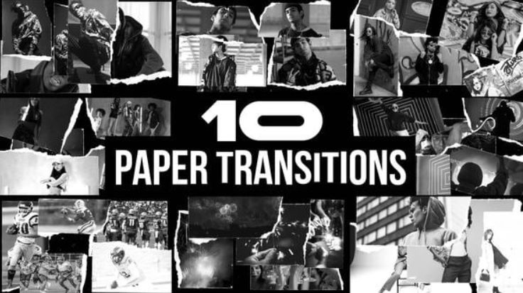 Videohive Paper Style Freeze Frame Transitions | MOGRT