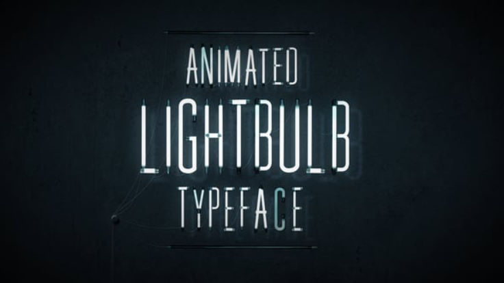 Videohive Animated Lightbulb Typeface