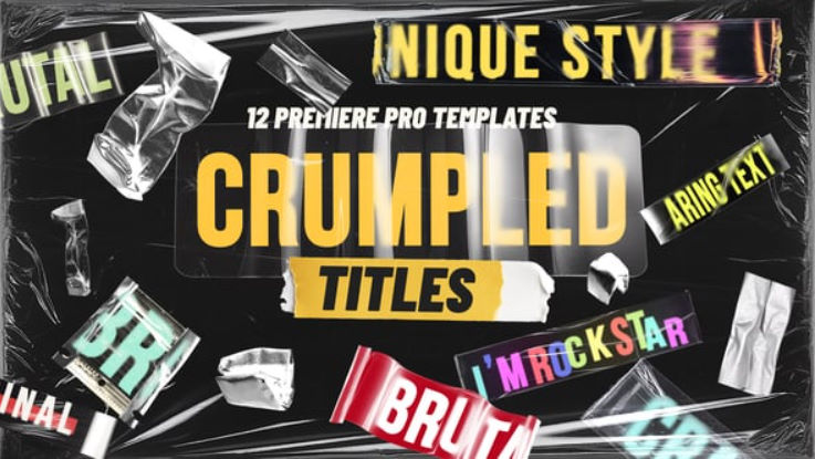 Videohive Crumpled Text Titles for Premiere Pro