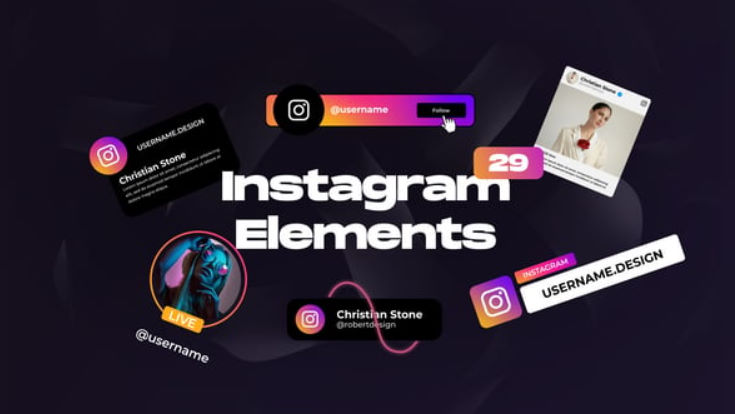 Videohive Instagram Social Media Elements for Premiere Pro