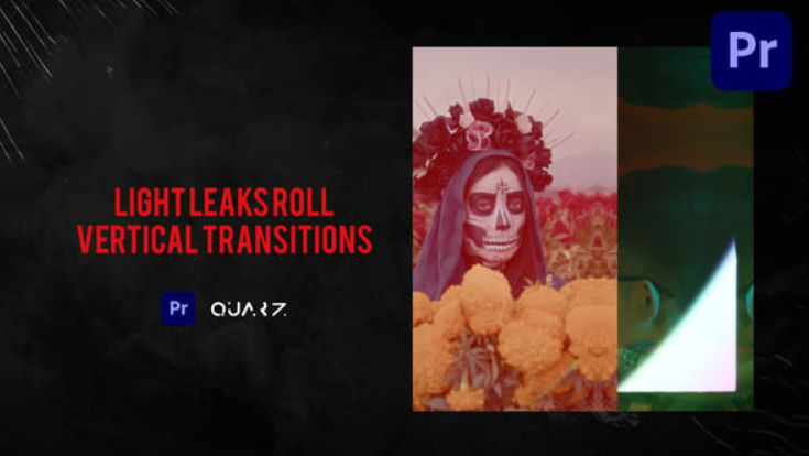 Videohive Light Leaks Roll Vertical Transitions For Premiere Pro