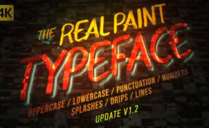 Videohive Real Paint Typeface Kit