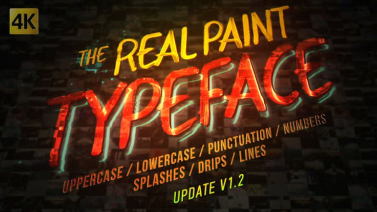 Videohive Real Paint Typeface Kit