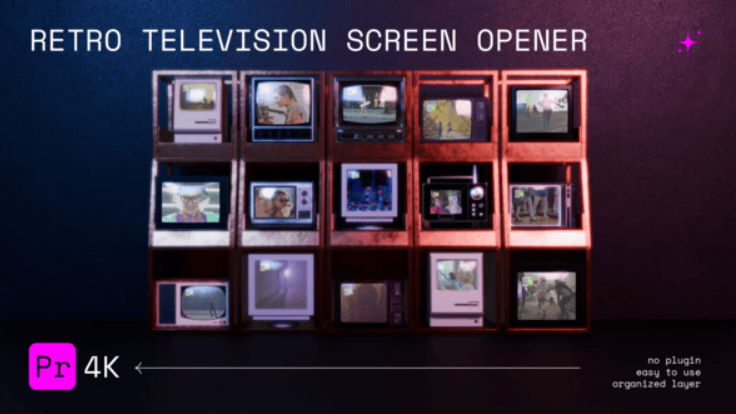 Videohive Retro Television Opener For Premiere Pro