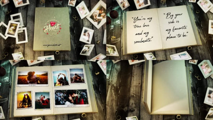 Videohive Romantic Book Unveil for Premiere Pro