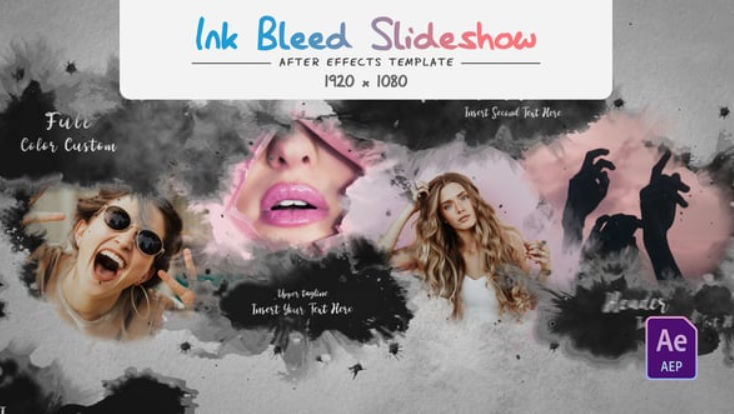 Videohive Ink Bleed Slideshow