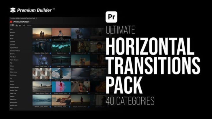 Videohive Horizontal Transitions Pack for Premiere Pro