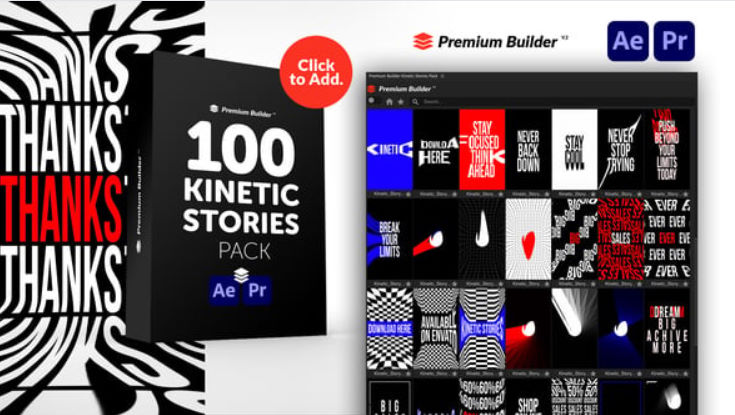 Videohive Kinetic Stories Pack