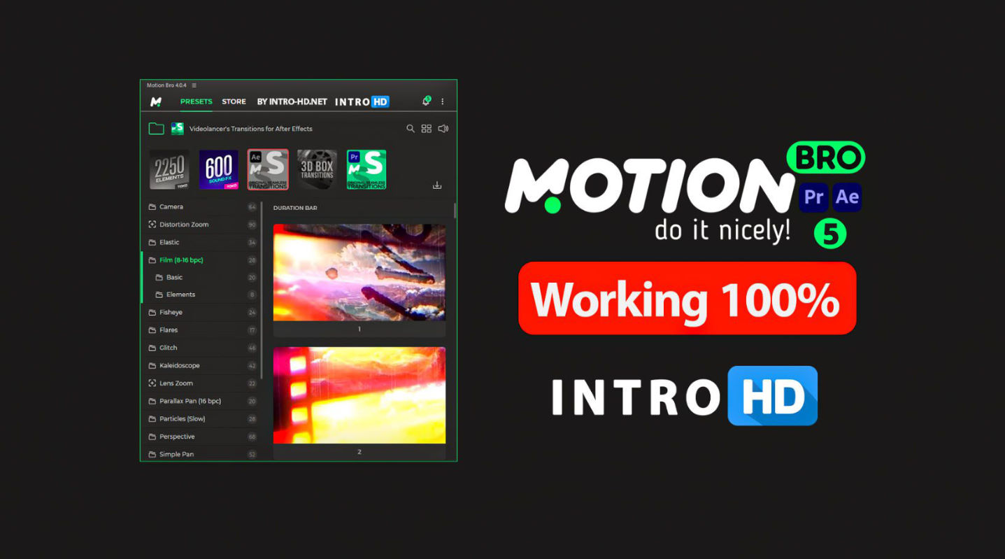 Motion Bro v5.0.6 For After Effects & Premiere Pro cover preview