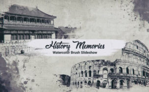 Videohive History Memories // Watercolor Brush Slideshow