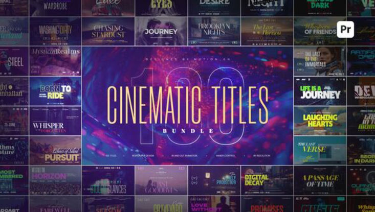 Download 100 Cinematic Titles Bundle | Premiere Pro Videohive