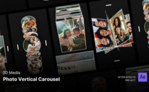 Videohive 3D Photo Vertical Carousel After Effects Project Files