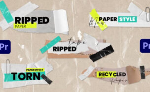 Videohive Torn Crumple Paper Tapes Titles Lowerthirds 2