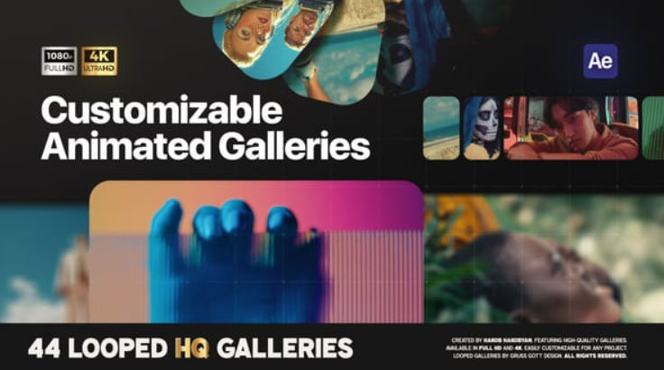 Videohive Animated Galleries | Carousel & Sliders