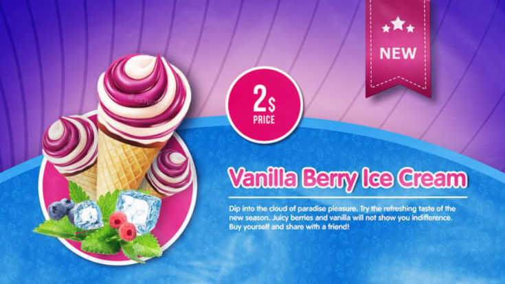 Videohive Ice Cream Menu