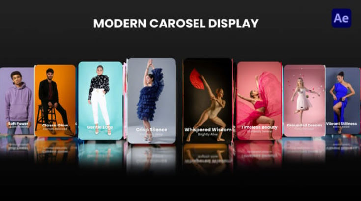 Videohive Modern Carousel Display | Sleek Carousel Showcase | Trendy Frame Rotation
