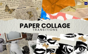 Videohive Paper Collage Transitions