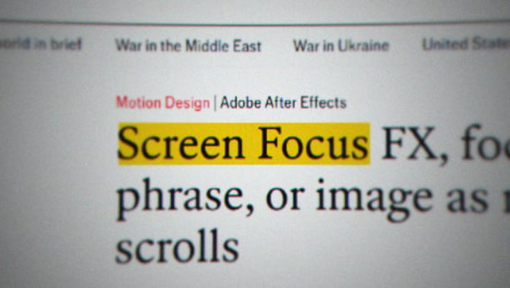Videohive Screen Focus FX