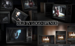 Videohive Vintage CRT Screen Logo Opener Vertical Version included