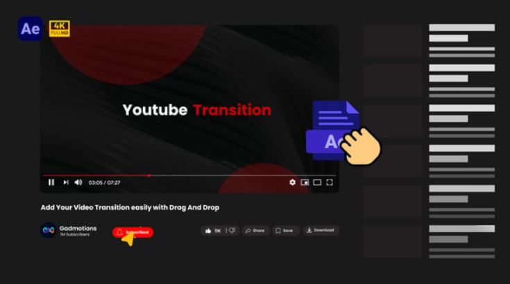 Videohive YouTube Like & Subscribe CTA Transition