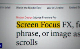 Videohive Screen Focus FX | For Premiere Pro