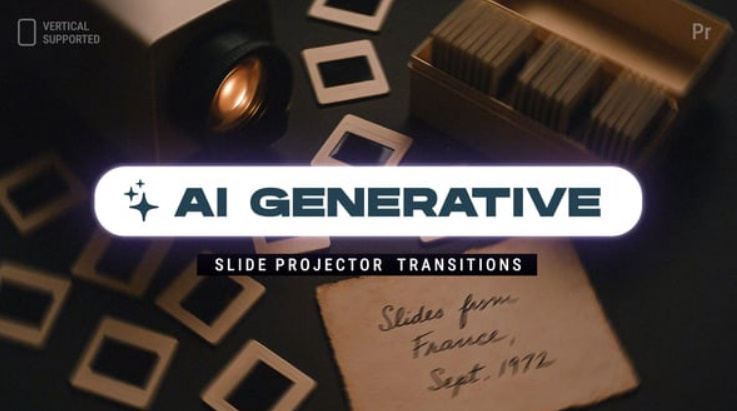 Videohive AI Generative Slide Projector Transitions | Vertical | Premiere Pro