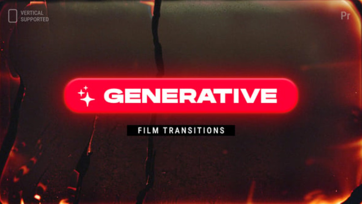 Videohive Generative Film Transitions | Vertical | Premiere Pro