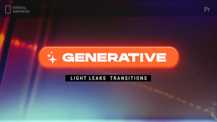 Videohive Generative Light Leaks Transitions | Vertical | Premiere Pro