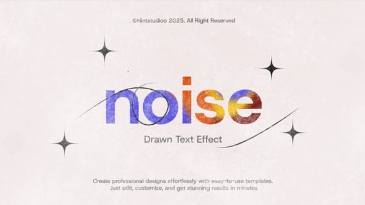 Videohive Noise Drawn Text Effect