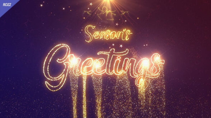 Videohive Seasons Greetings Line Gold