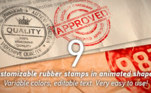 Videohive 9 Customizable Realistic Look Rubber Stamps